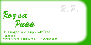 rozsa pupp business card